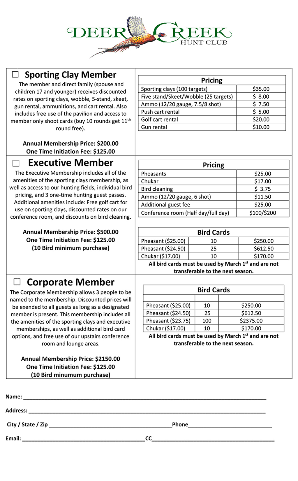 2018 2019 Membership Sheet